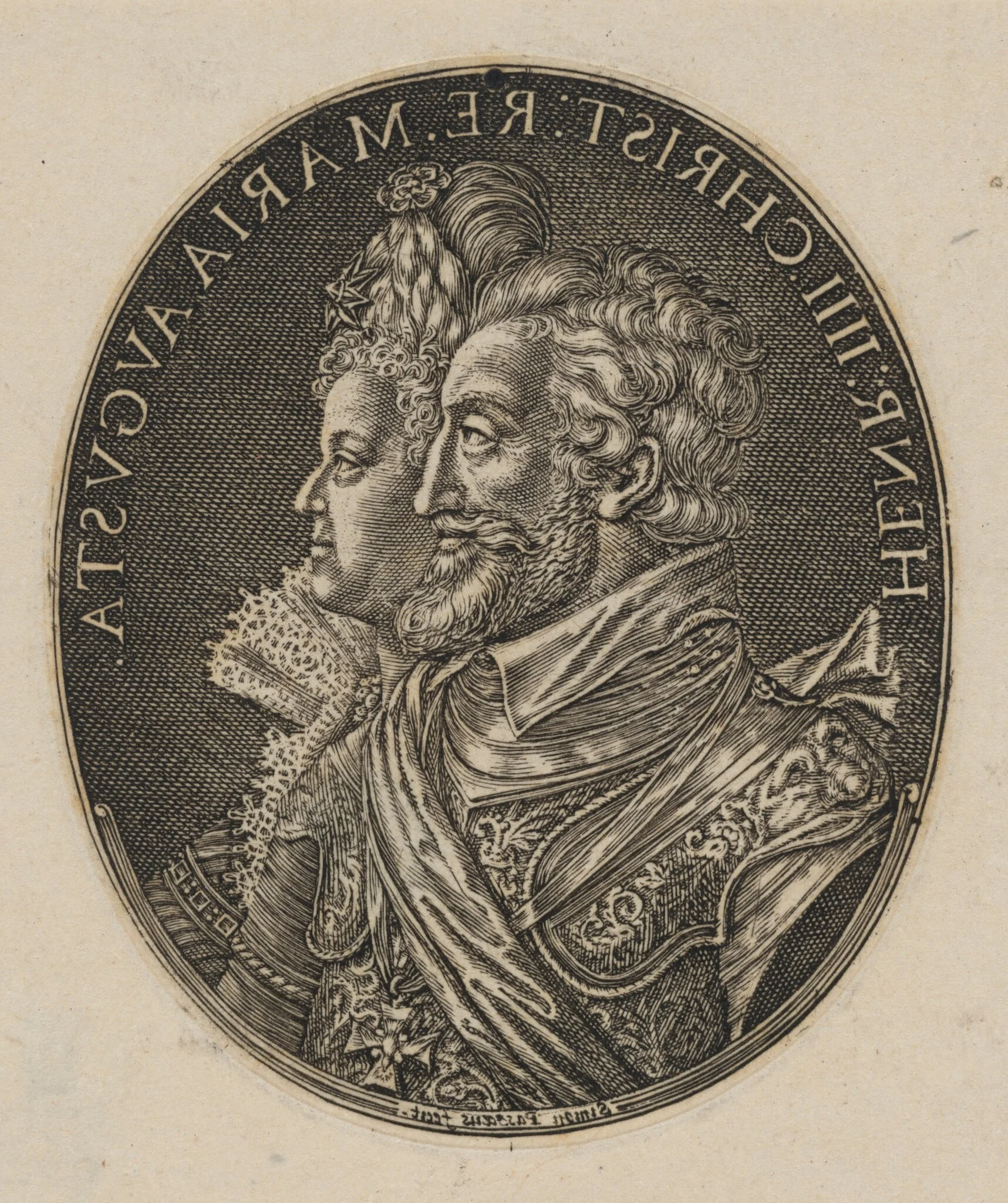 Henri IV and Maria de Medici [top half], detail
