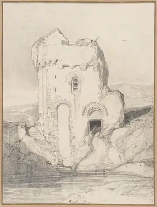 Remains of the Chateau de Mortimer, near Les Andelys, France, by John Sell Cotman, 1800