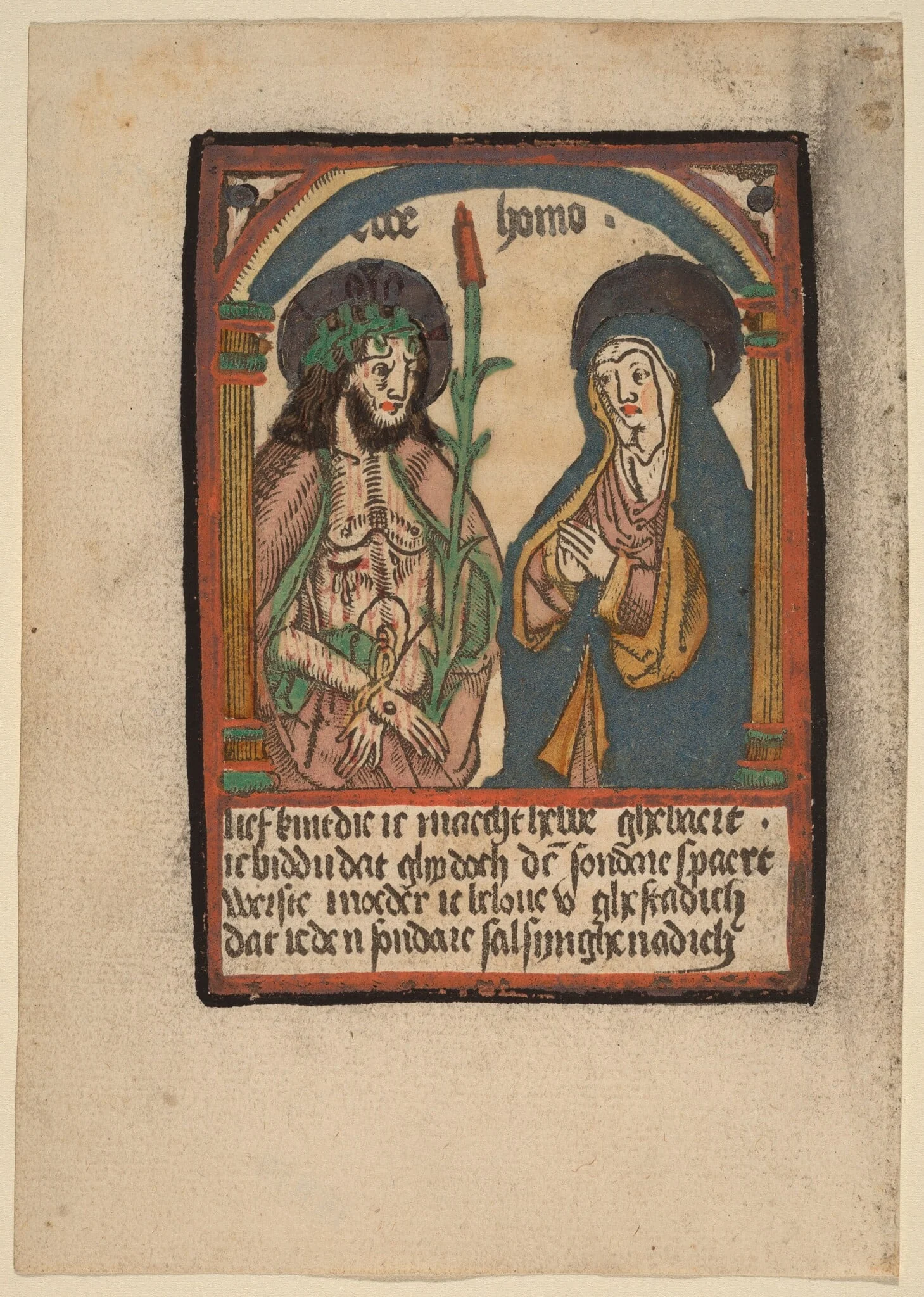 The Man of Sorrows and His Mother, detail