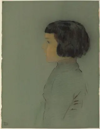 Léon Fayet (?), by Odilon Redon, pastel, 1910