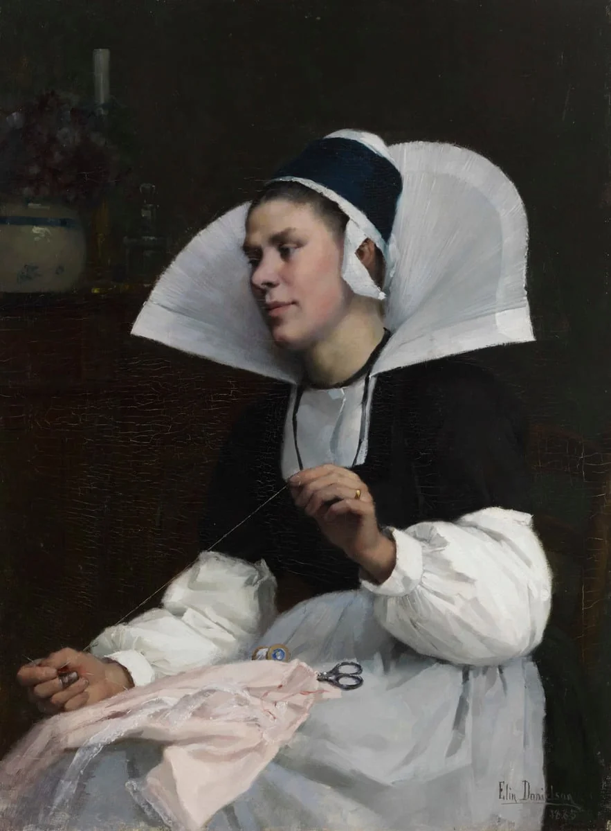 Nuori äiti, detail