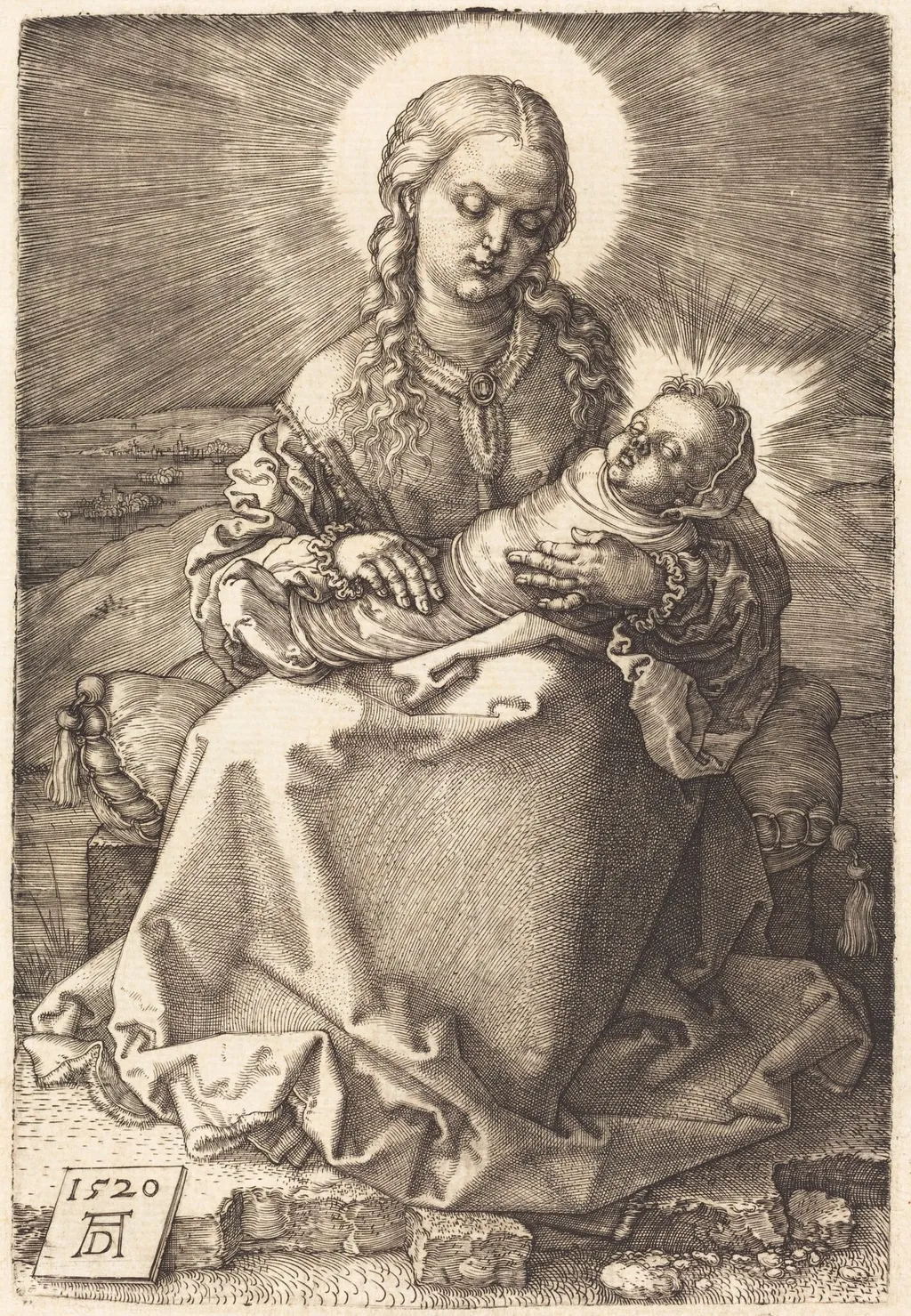 The Virgin with the Swaddled Child, by Albrecht Dürer, ink, 1520