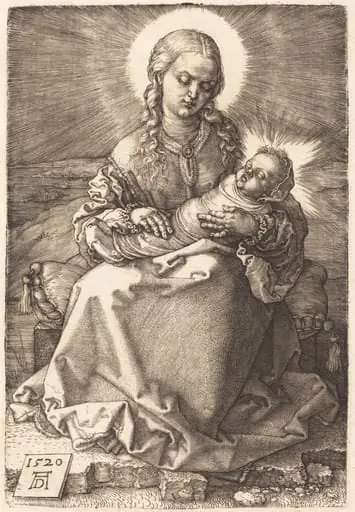The Virgin with the Swaddled Child, by Albrecht Dürer, ink, 1520