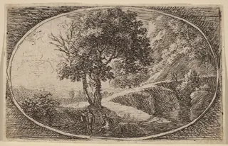 A Winding Road, by Herman van Swanevelt, ink, 1628