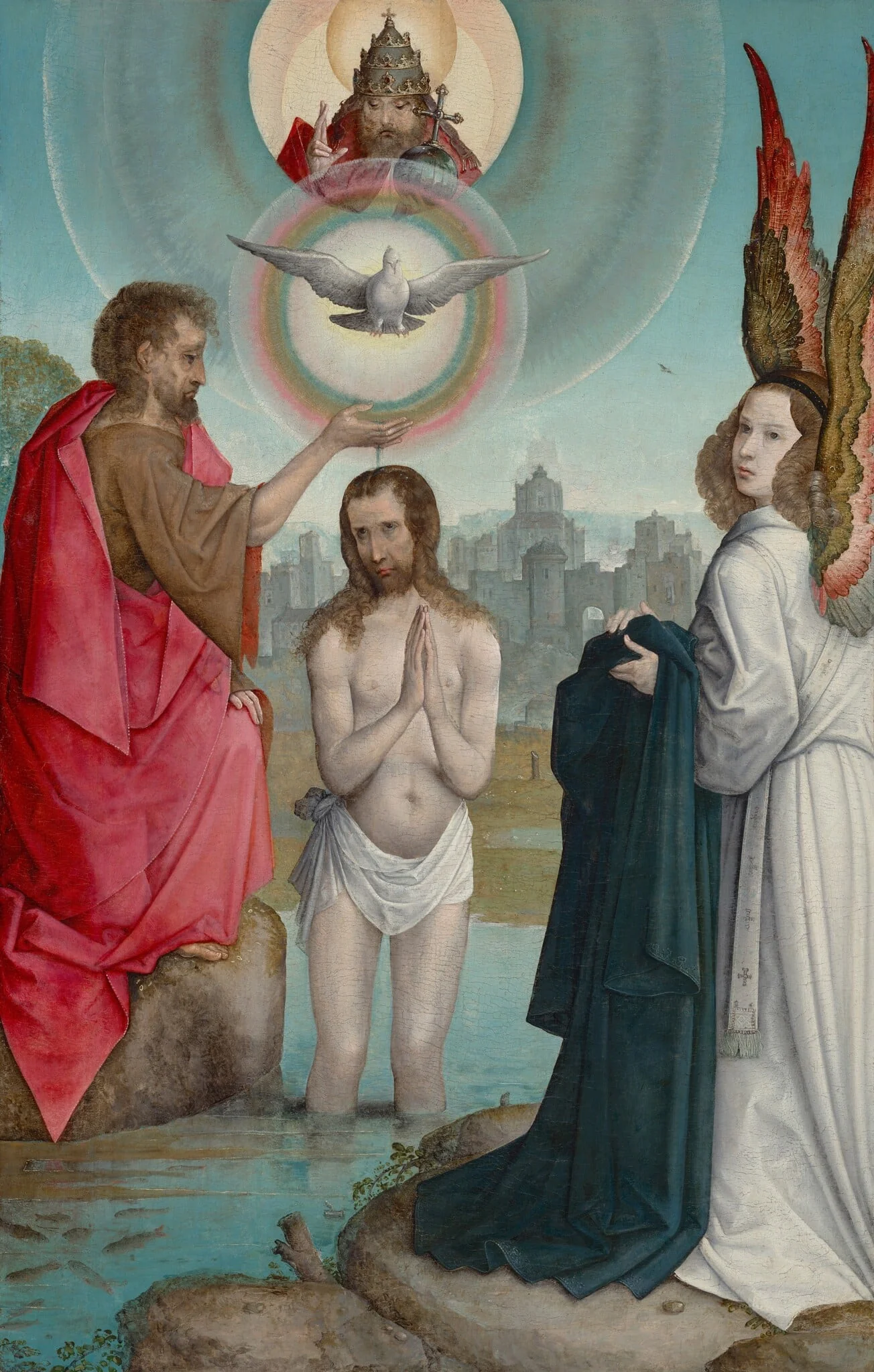 The Baptism of Christ, detail