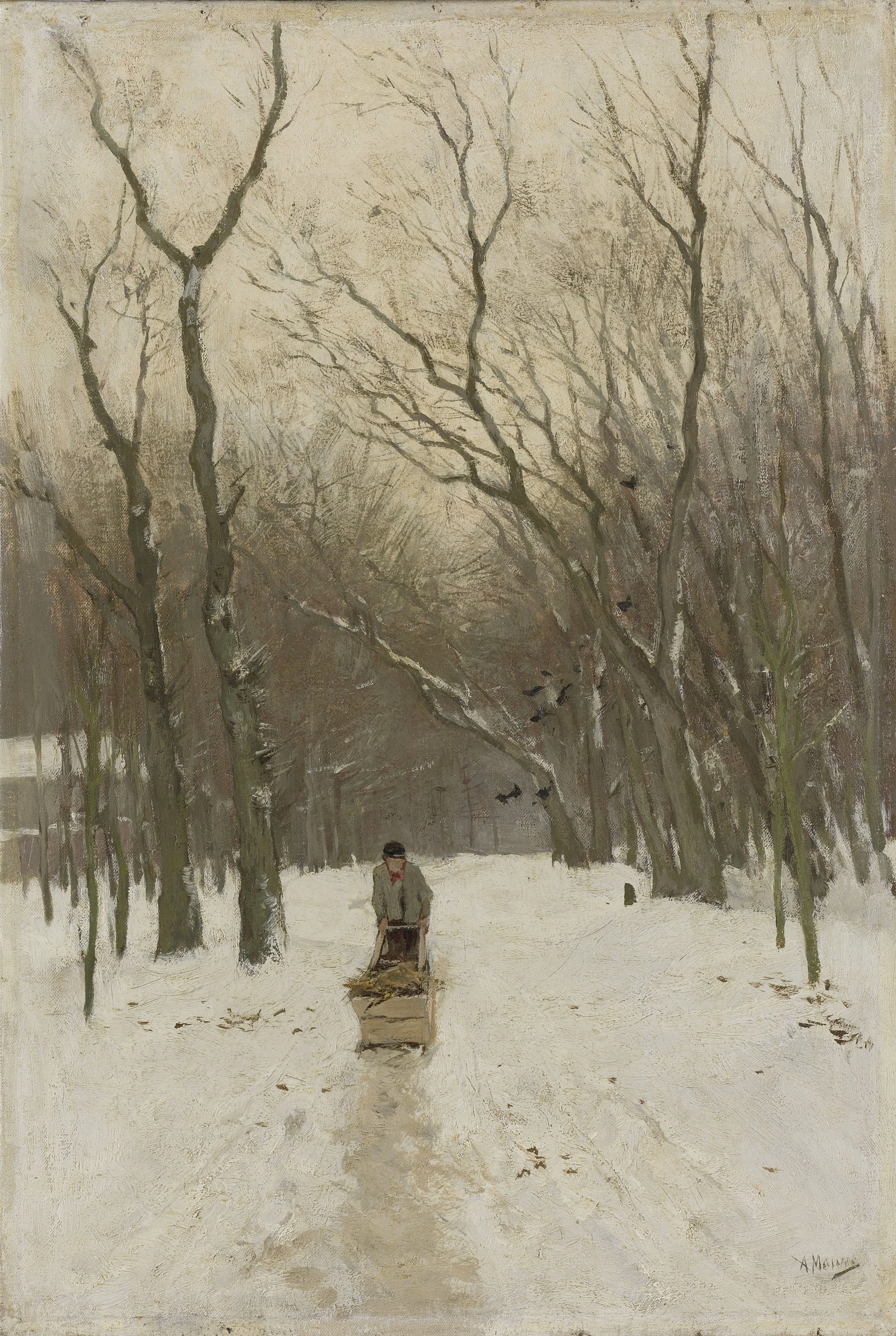 Winter in the Scheveningse bosjes., detail