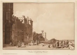 Windsor Terrass looking Westward, by Paul Sandby, ink, 1776