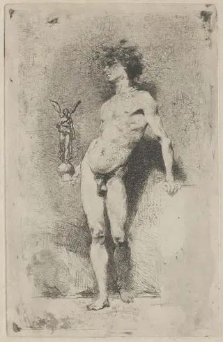 La Victoire (Victory), by Mariano Fortuny Marsal, ink, 1865