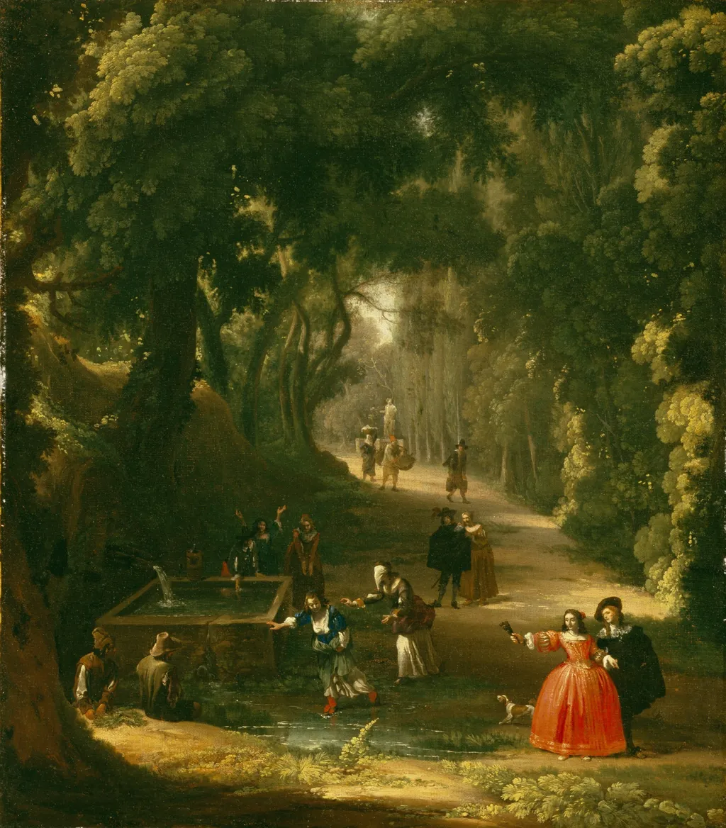 Blindman's Buff, by Angeluccio, oil, 1640