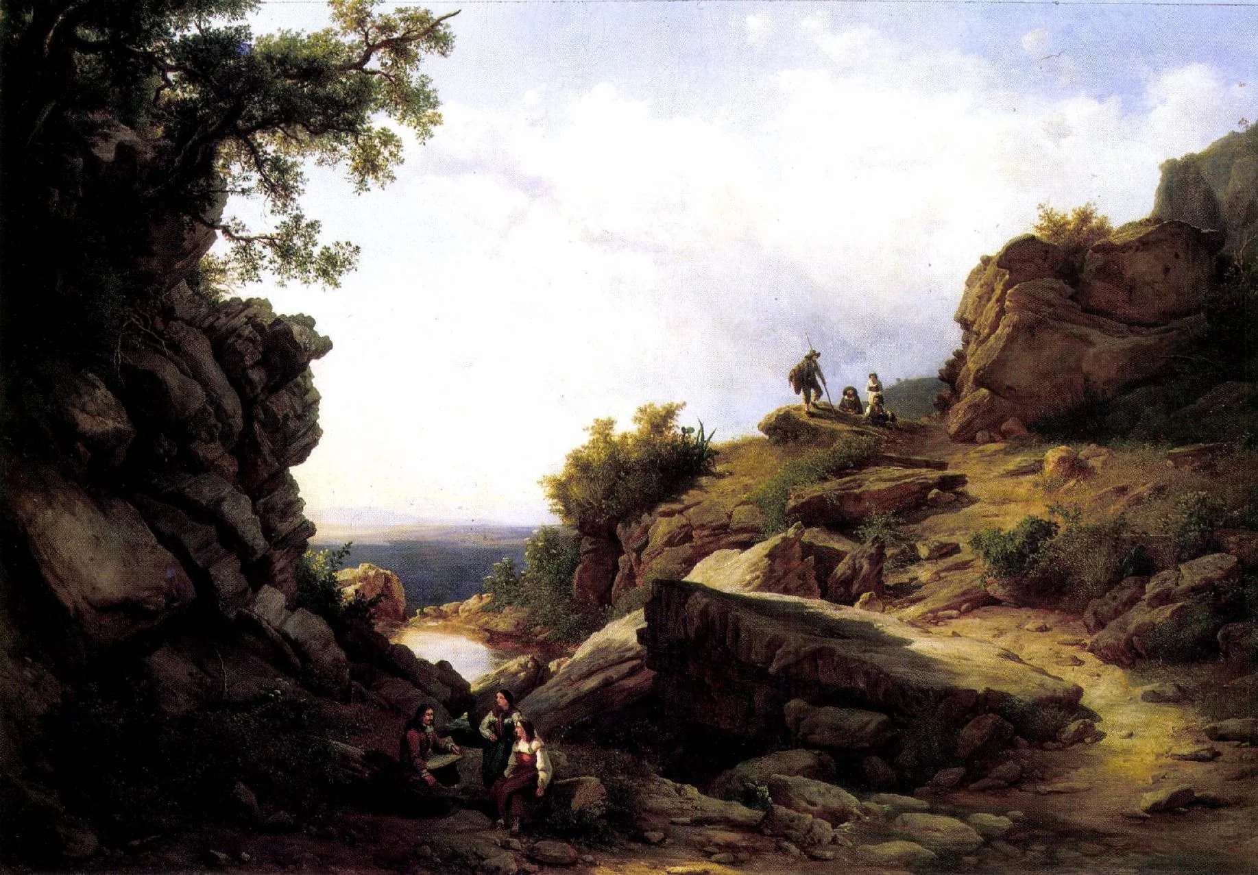 Salvator Rosa Making Studies after the Nature of the Apennines, detail
