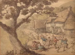 The Village Dance, by Thomas Rowlandson, 1820