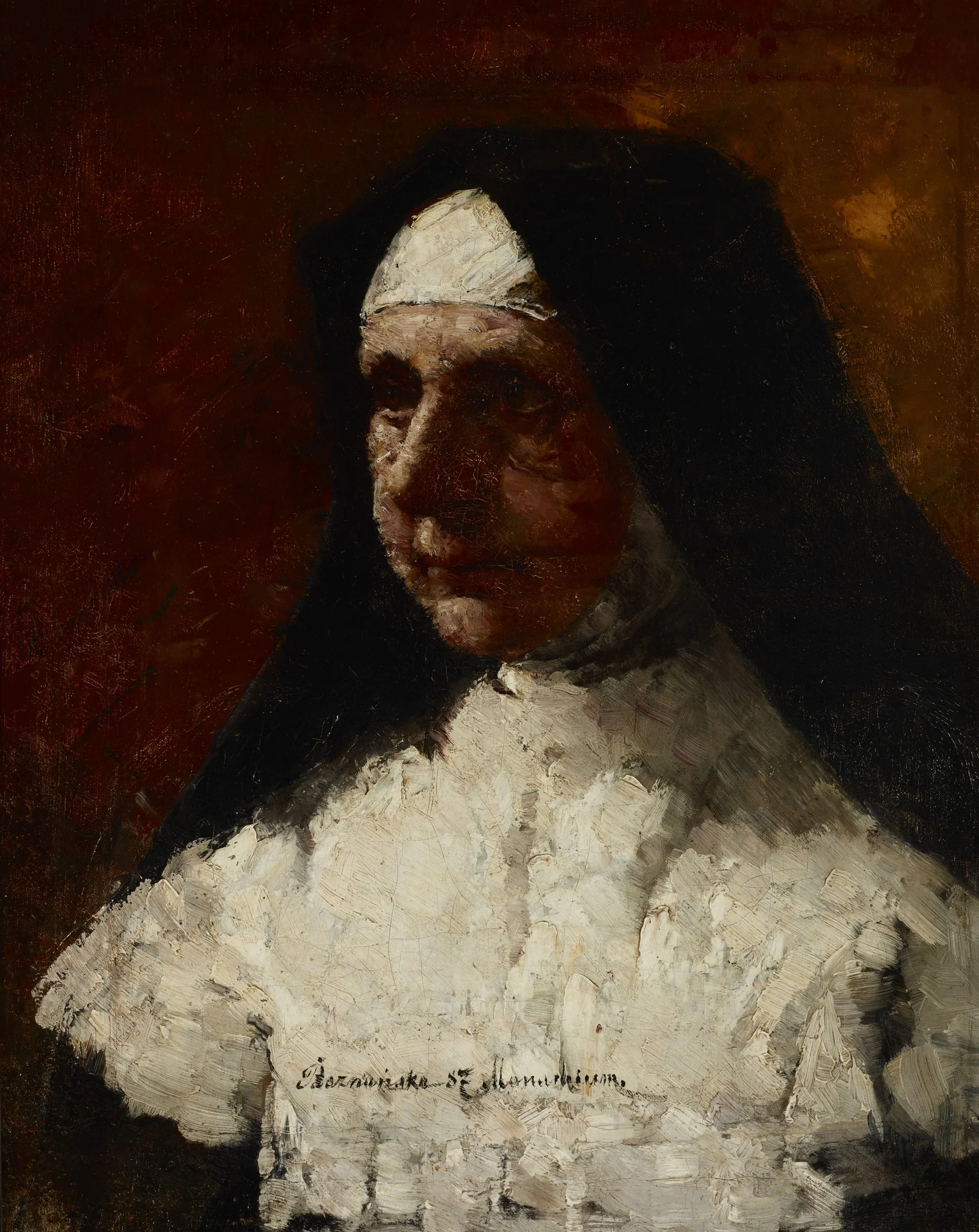 Study of a Nun, detail