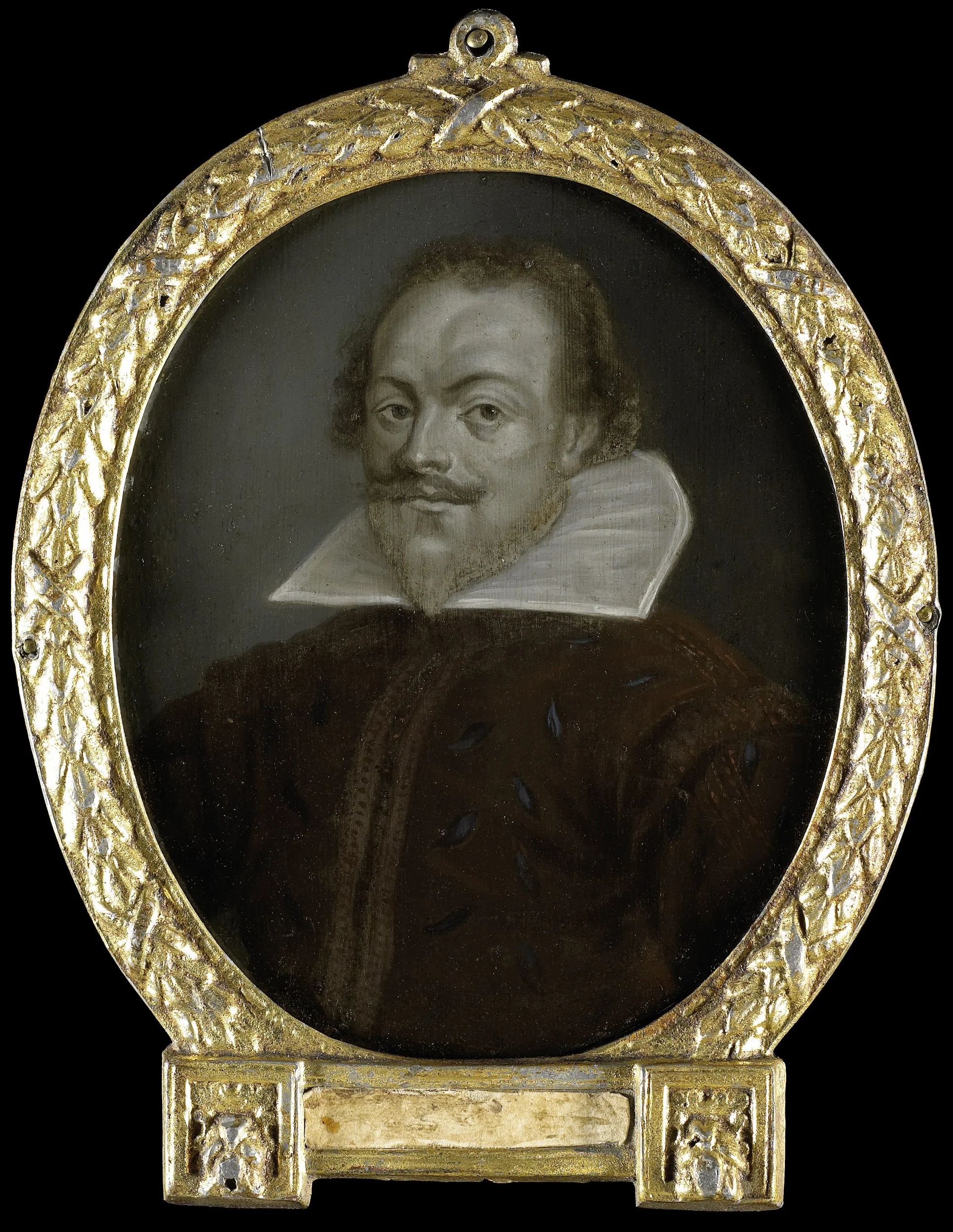 Portrait of Florentius Schoonhoven, Poet in Latin, Burgomaster of Gouda, detail