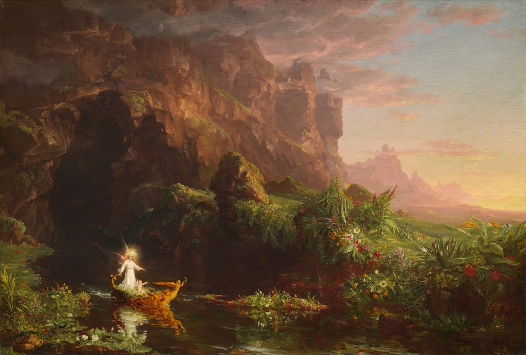 The Voyage of Life: Childhood, detail