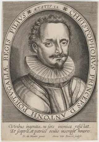 Prince Christopher, son of Anthony, King of Portugal, by Anna van Bouckel, ink, 1640