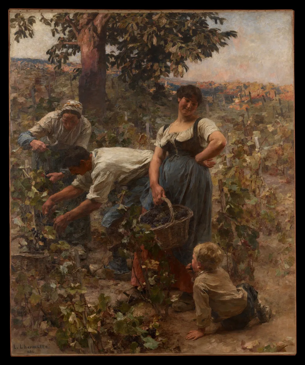 The Grape Harvest, by Léon Augustin Lhermitte, oil, 1892