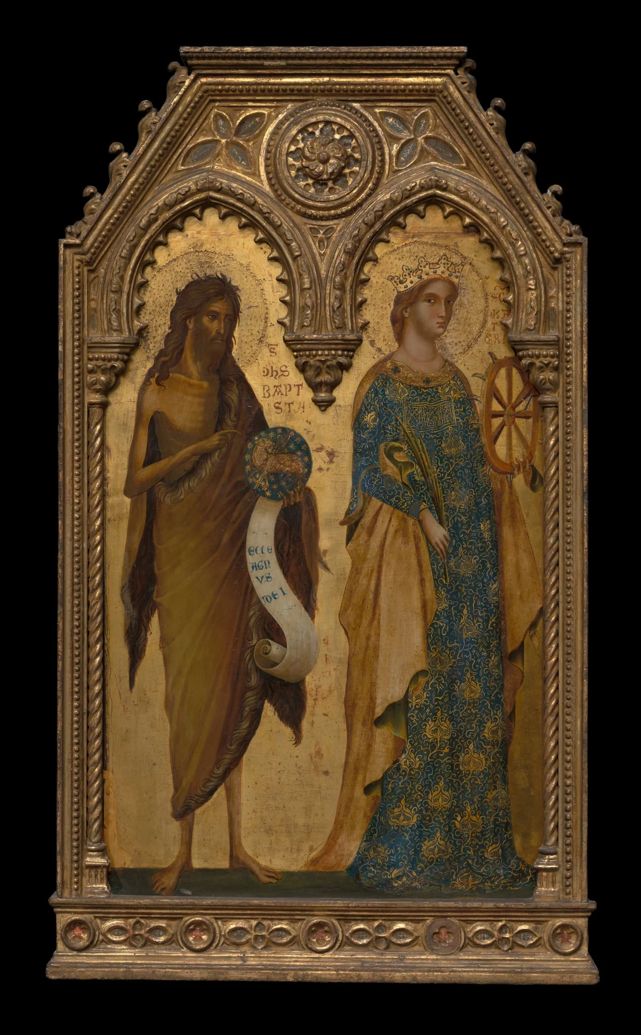 Saints John the Baptist and Catherine of Alexandria, detail