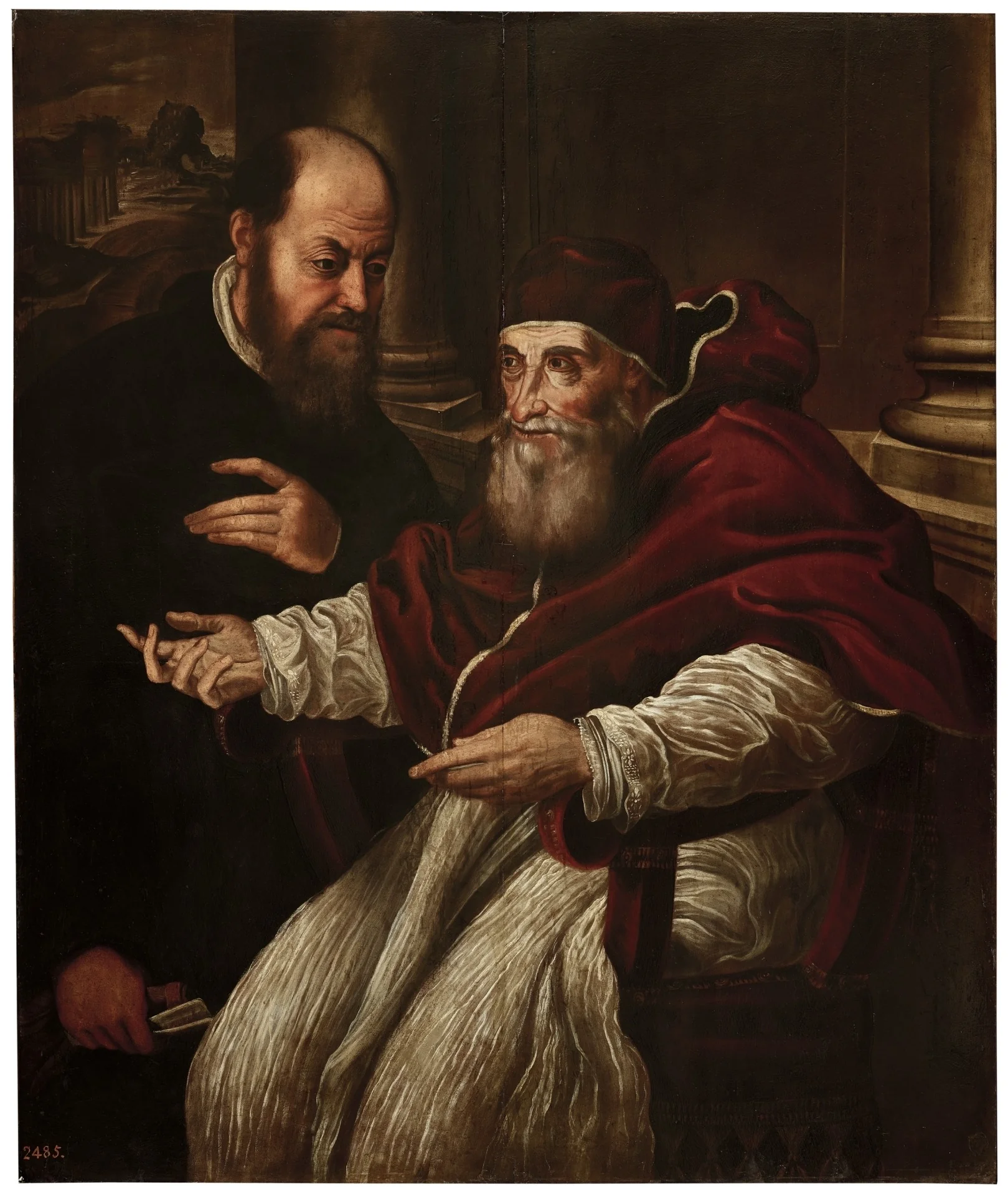 Paul III with a prelate, detail