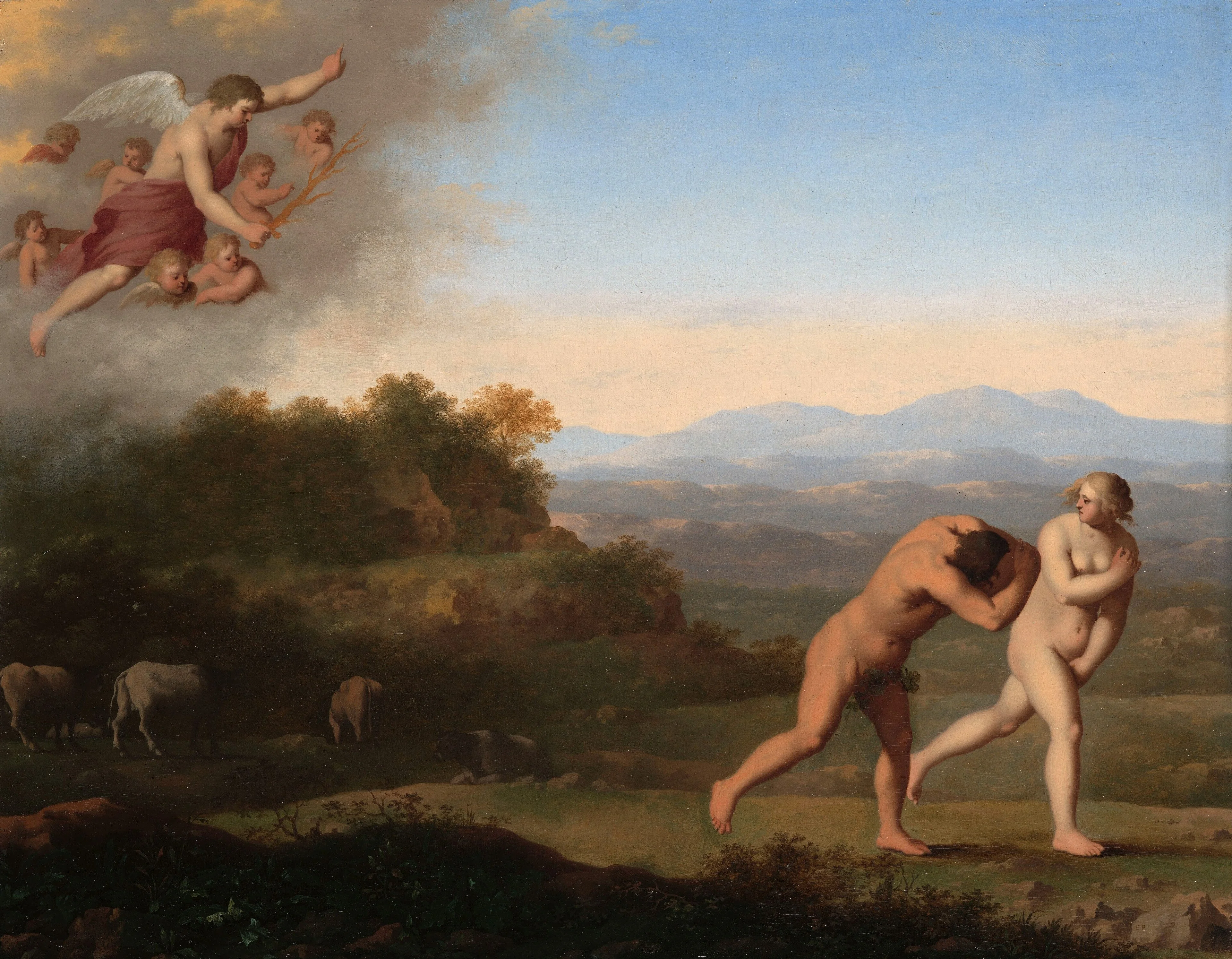 The Expulsion from Paradise, detail