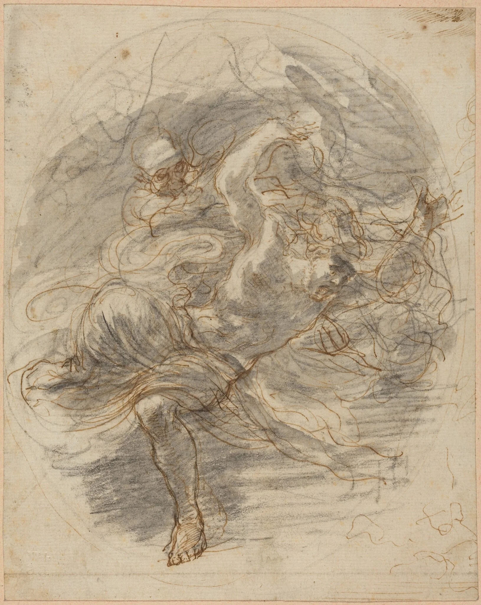 A Young Man Pursued by Death, detail