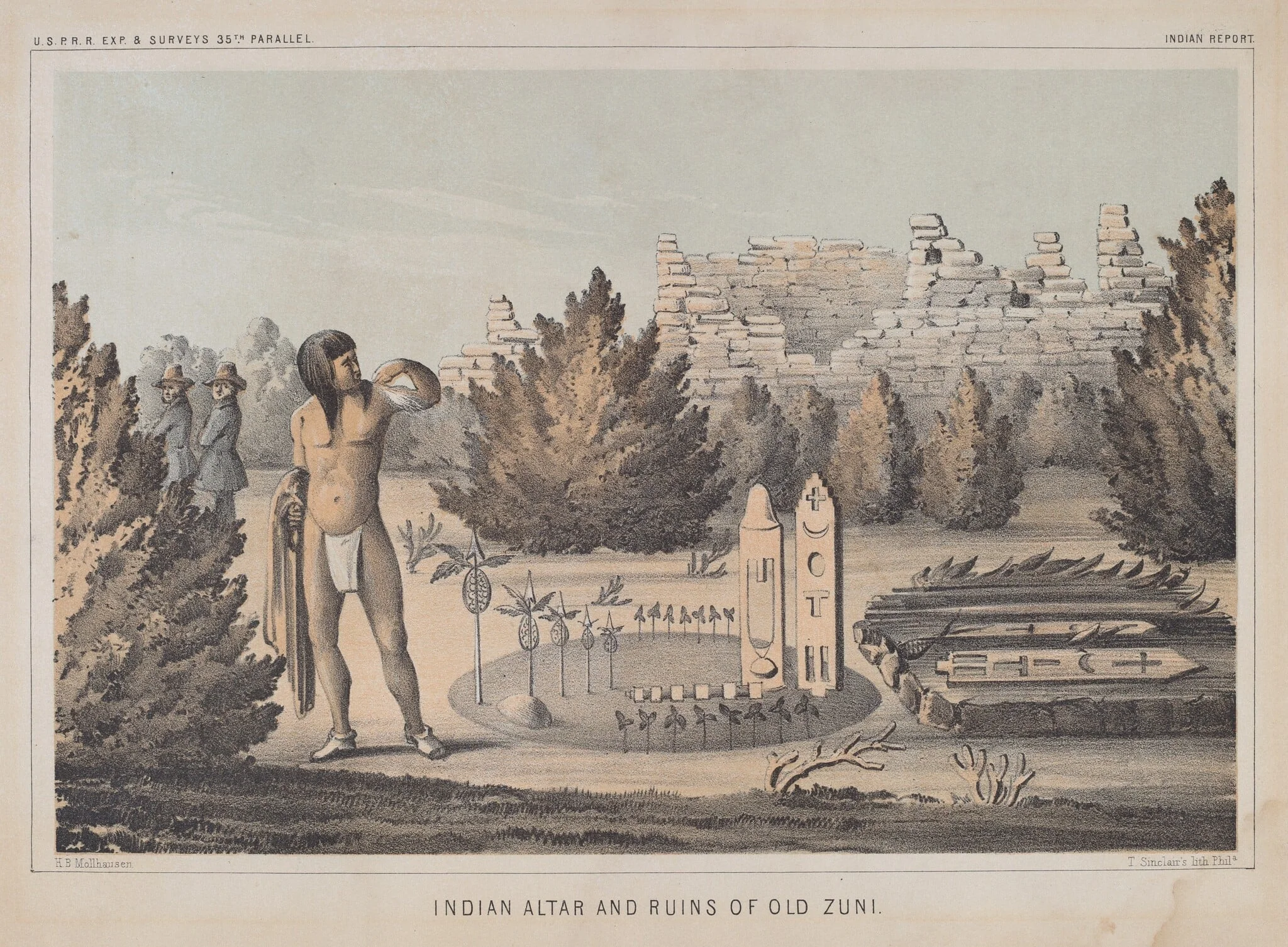 Indian Altar and Ruins of Old Zuni, detail