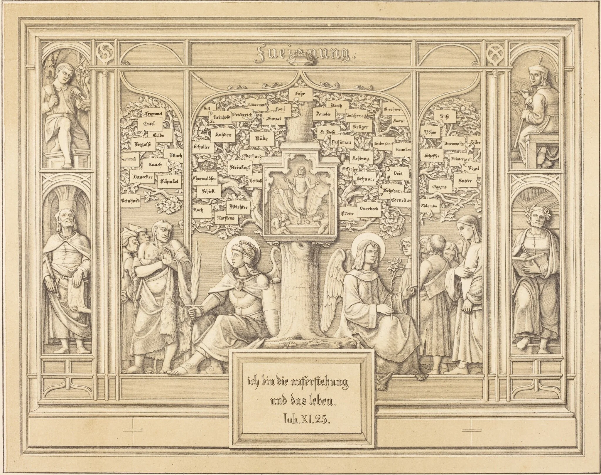 Dedication: Ich bin die Auferstehung und das Leben (I am the resurrection and the life), detail
