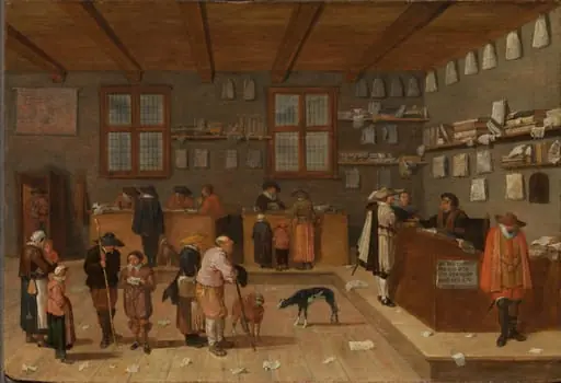 The Lawyer's Office, by Pieter de Bloot, unspecified, 1628