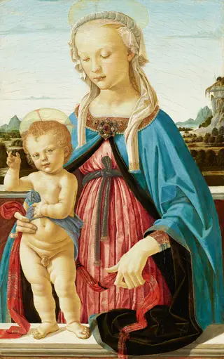 Madonna and Child, by Andrea del Verrocchio, wood, 1473