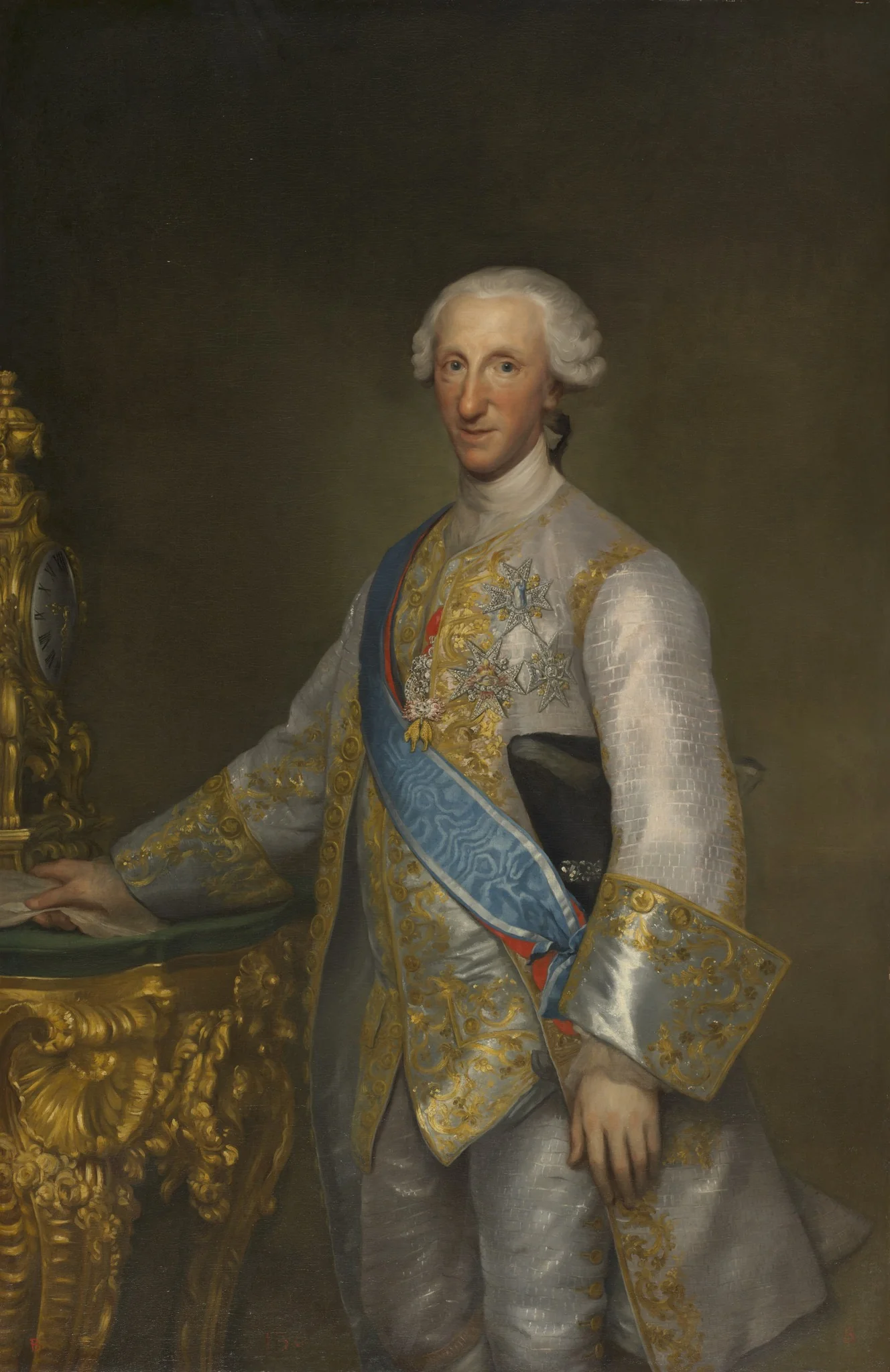 Portrait of Infante Don Luis de Borbon, detail