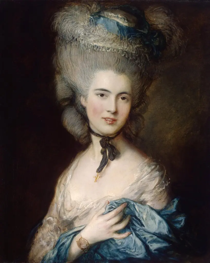 Portrait of a Lady in Blue, by Thomas Gainsborough, oil