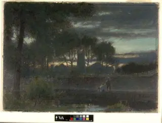 Winchester College, by Albert Goodwin, watercolor, 1860
