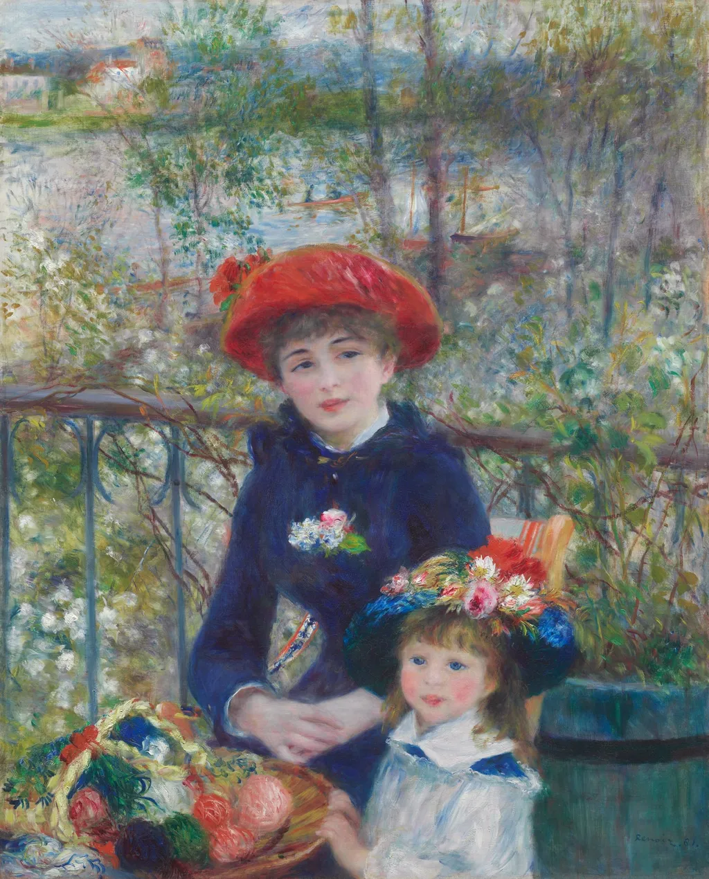 Two Sisters (On the Terrace), by Auguste Renoir, oil, 1881