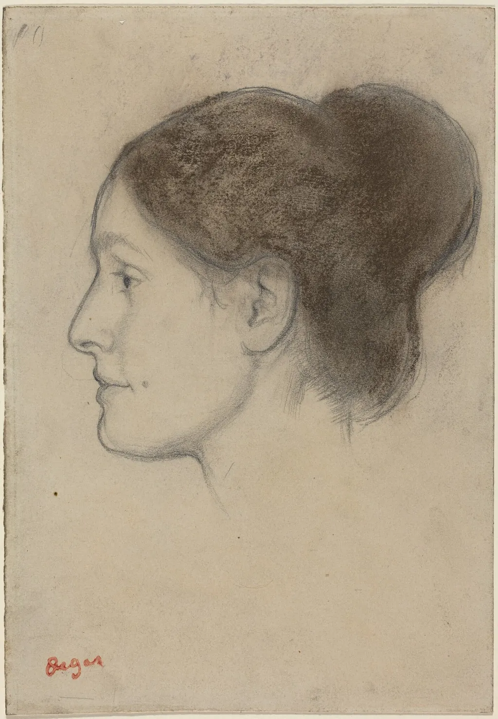 Hortense Valpinçon, by Edgar Degas, graphite, 1883