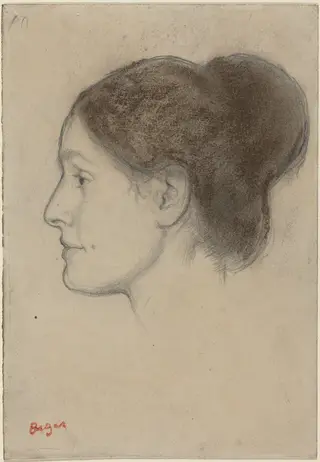 Hortense Valpinçon, by Edgar Degas, graphite, 1883