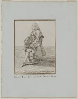 Monsieur Ition Chirurgo del sre. Duca di Nivers, by Pier Leone Ghezzi, 1749