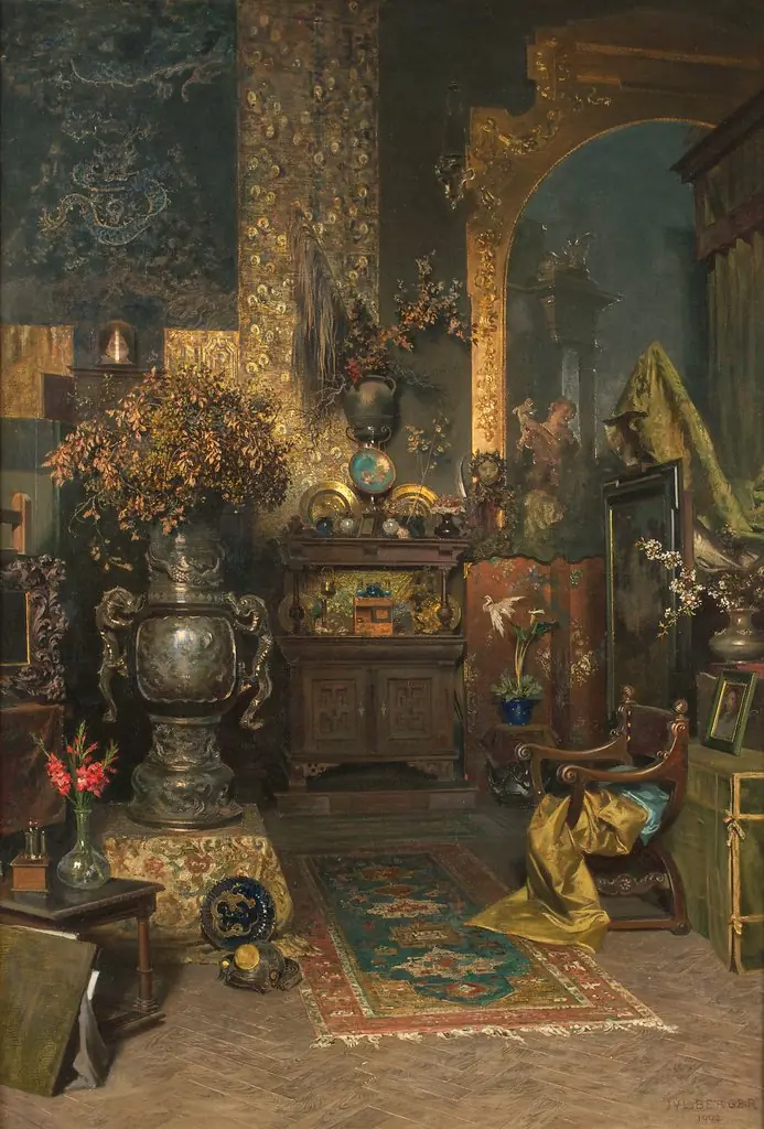 Studio Interior, by Julius Victor Berger, oil, 1902