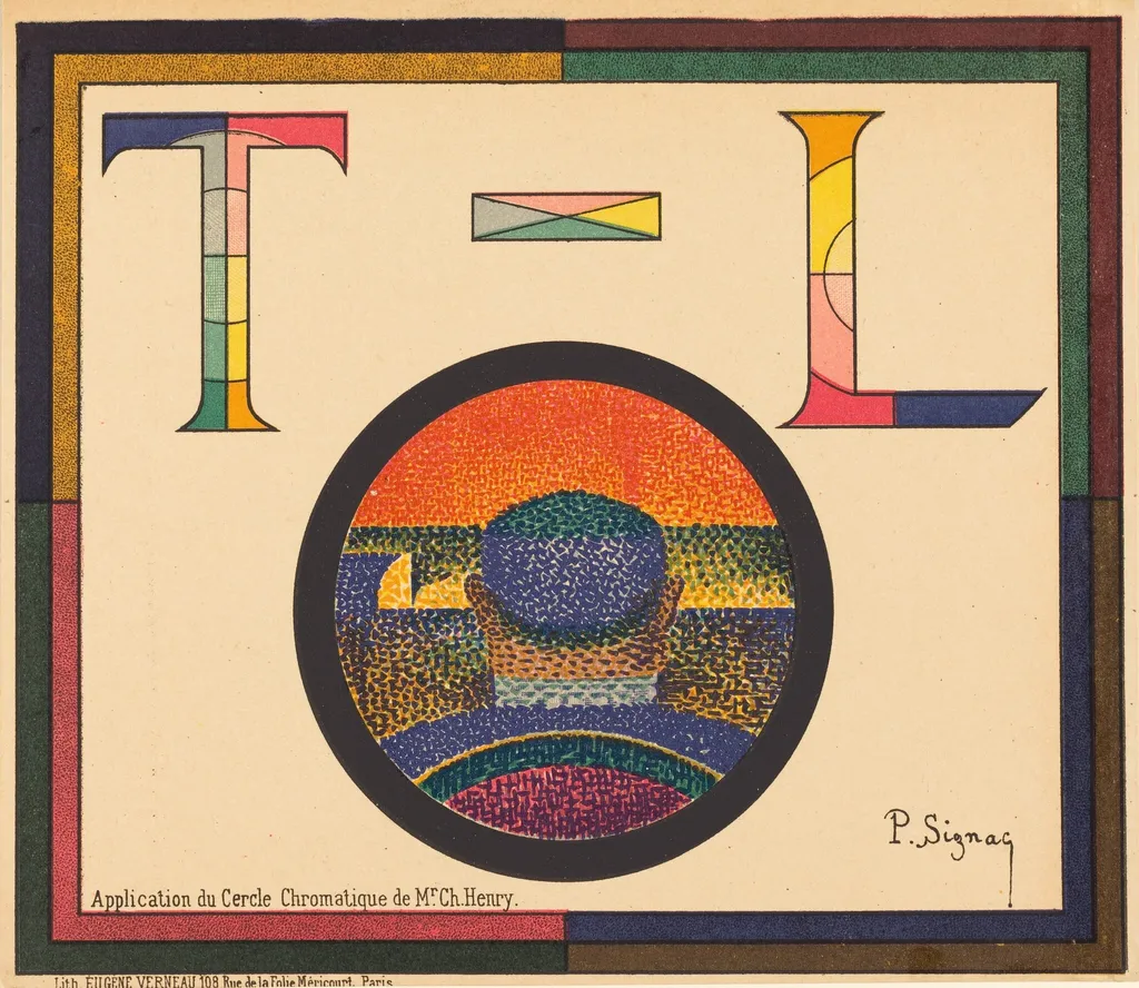 Application du Cercle Chromatique de Mr. Ch. Henry, by Paul Signac, ink, 1889