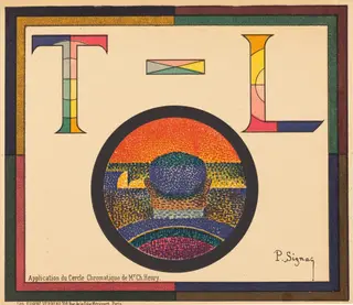 Application du Cercle Chromatique de Mr. Ch. Henry, by Paul Signac, ink, 1889