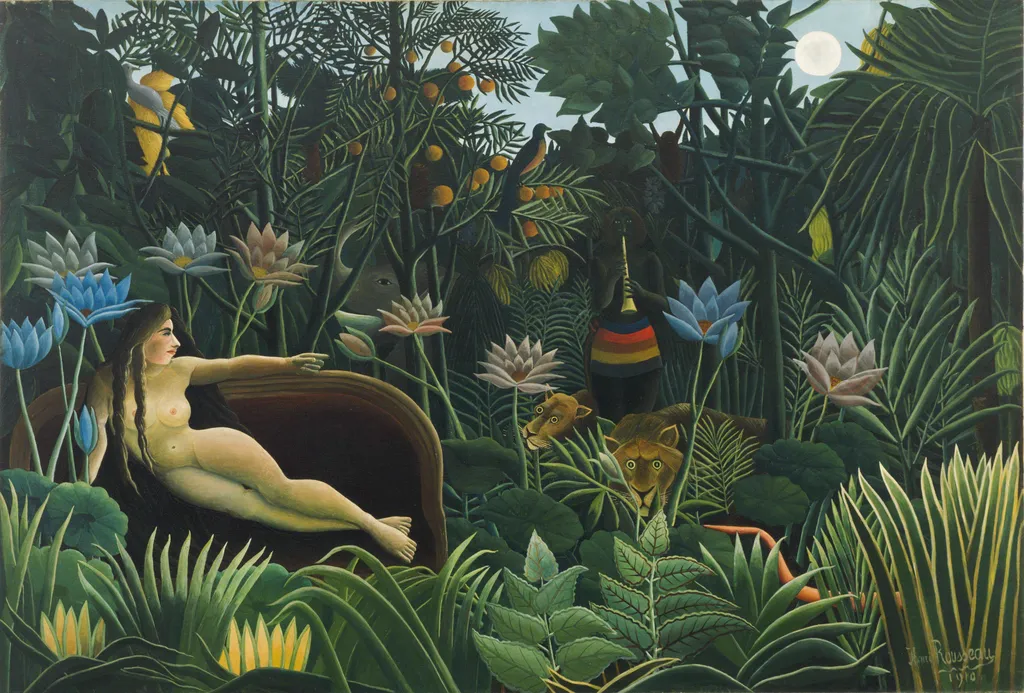 The Dream, by Henri Rousseau, oil, 1910