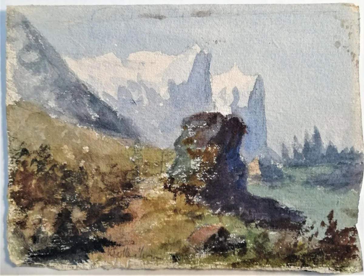Spre munți, detail
