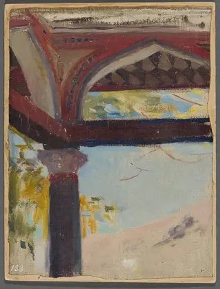 Fragment of summer house of Maria Potocka in Bakhchisaray. From the journey to Crimea, by Jan Ciągliński, oil, 1897