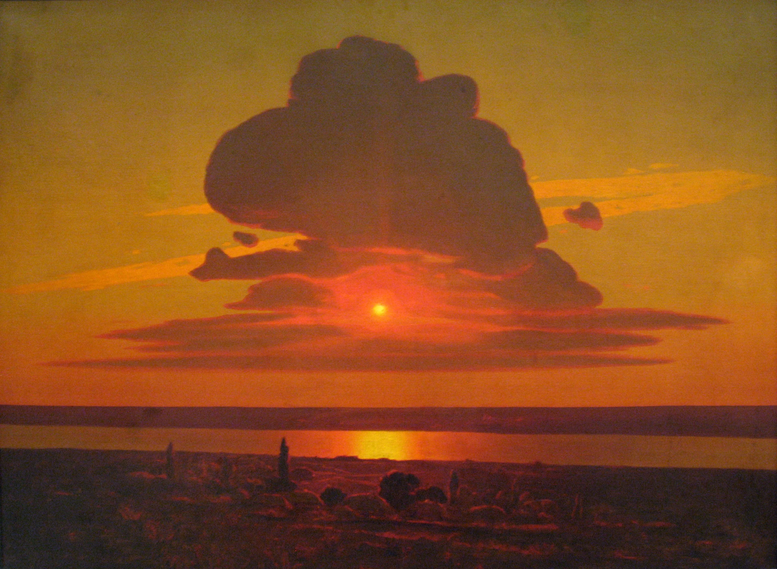 Red Sunset on the Dnieper, detail