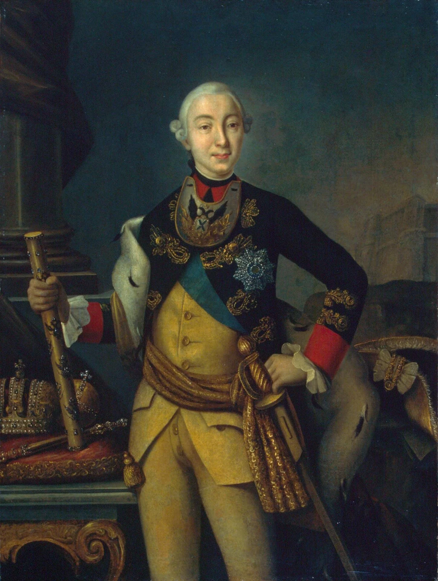 Portrait of Emperor Peter III, detail