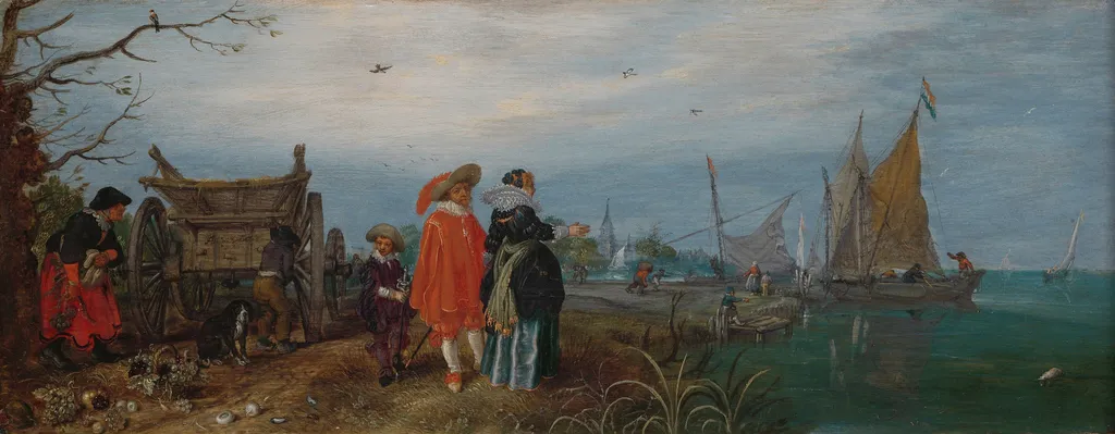 Autumn, by Adriaen van de Venne, oil, 1625