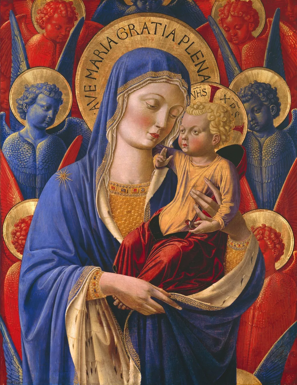 Virgin and Child with Angels, by Benozzo Gozzoli, unspecified, 1460