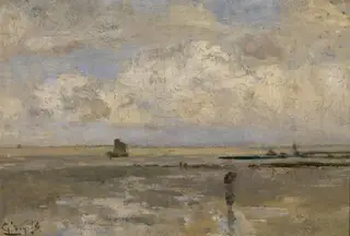 Beach, by Guillaume Vogels, oil, 1888