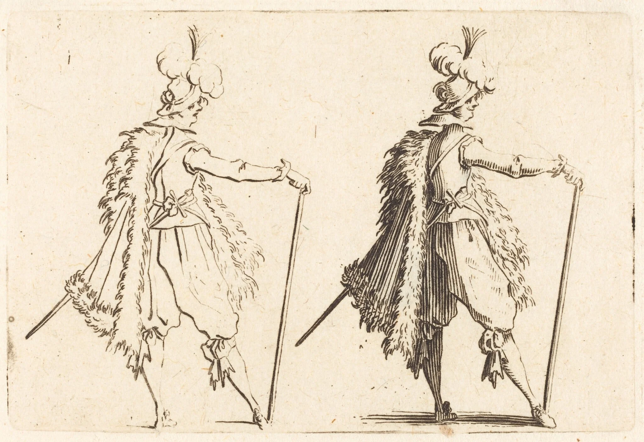 Gentleman with Cane, detail