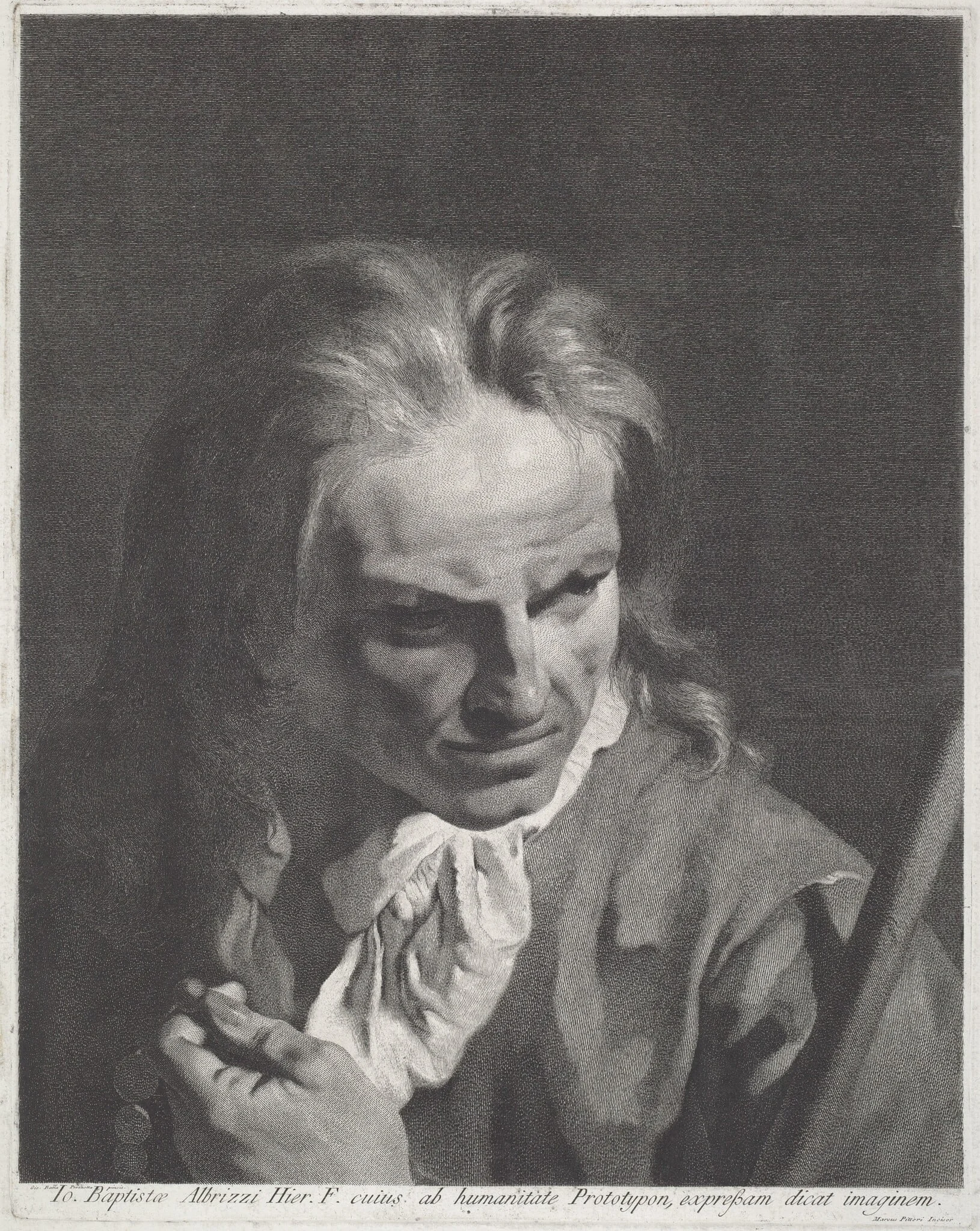 A Gentleman Pilgrim with a Rosary, detail