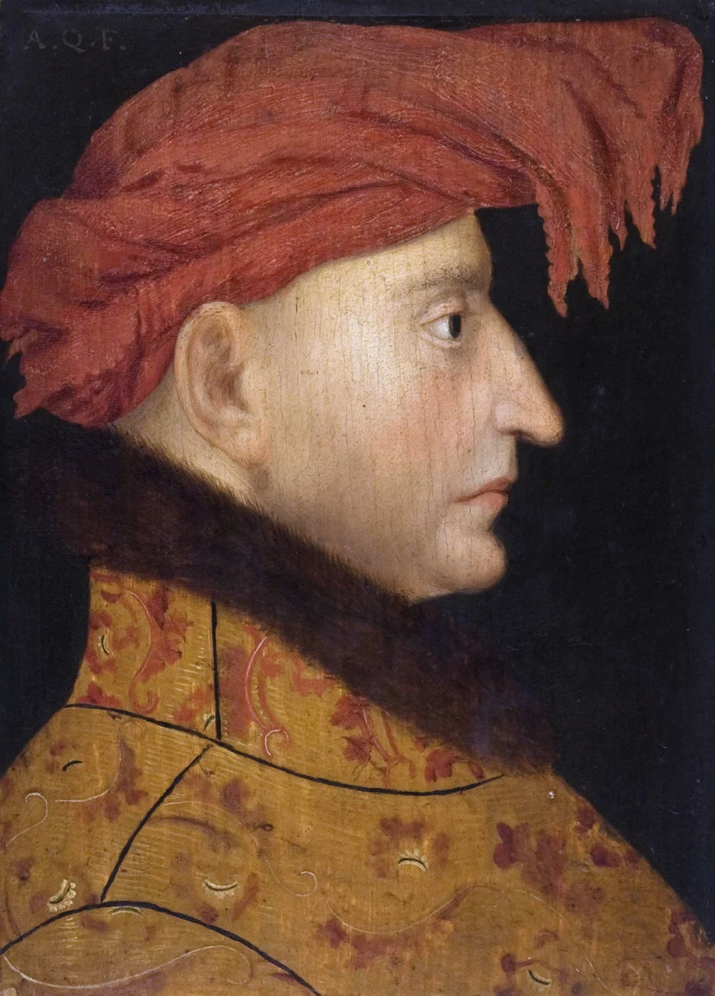 Portrait of Louis II of Anjou, King of Naples and Sicily, detail