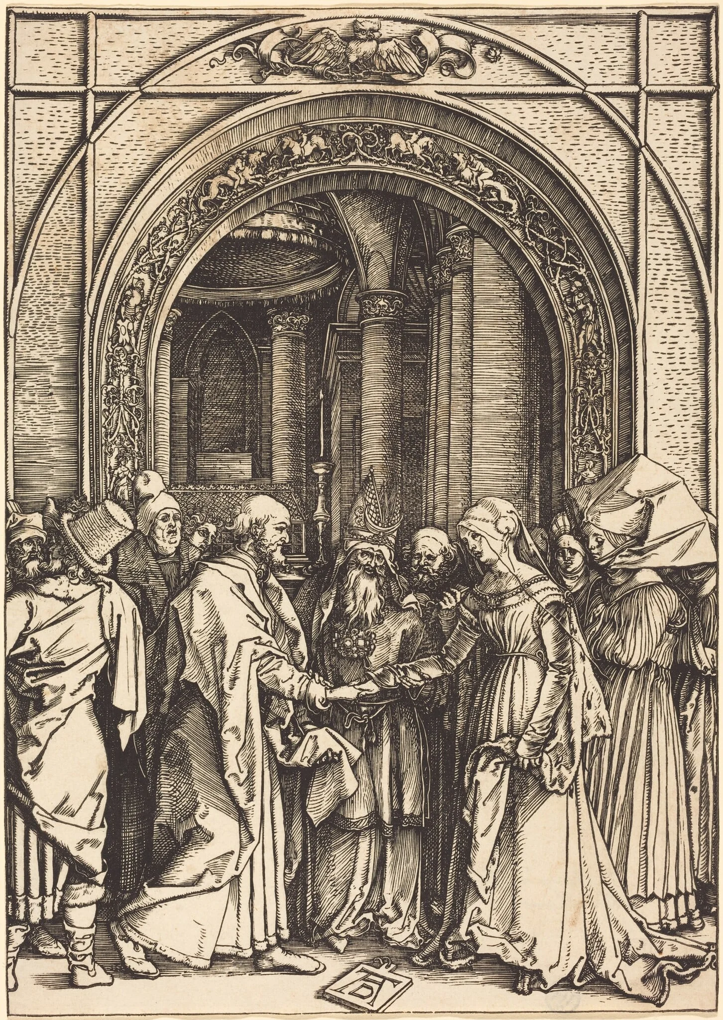 The Betrothal of the Virgin, detail